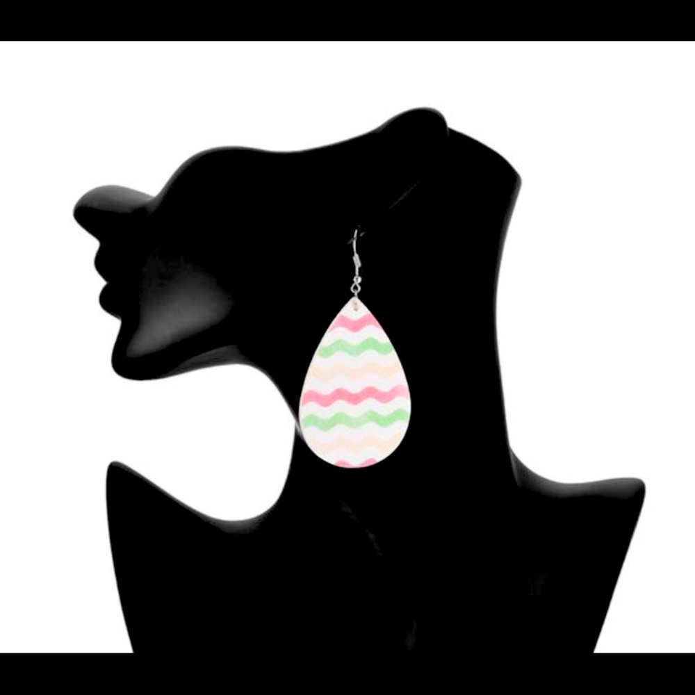 NEW Easter Egg Leather Drop Earrings